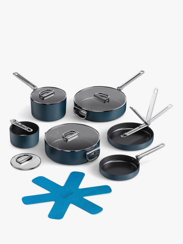 Joseph Joseph Space Folding Handle Non-Stick 6 Piece Cookware Set - Navy