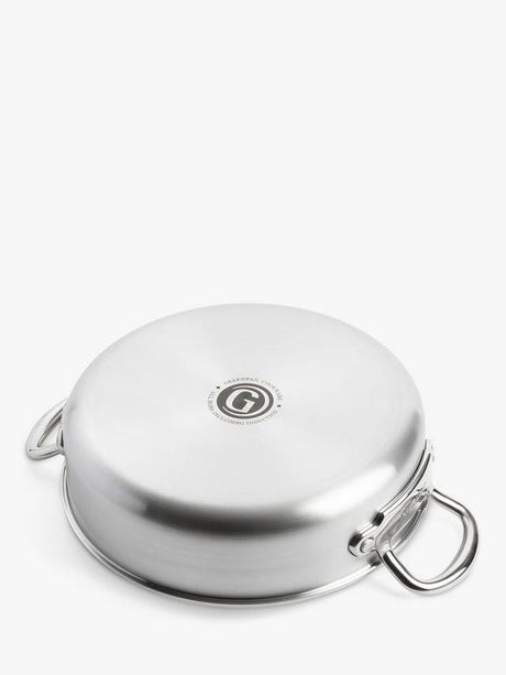 GreenPan Premiere Stainless Steel Ceramic Non-Stick Casserole & Lid 26cm