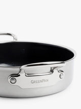 GreenPan Premiere Stainless Steel Ceramic Non-Stick Casserole & Lid 26cm