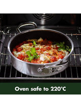 GreenPan Premiere Stainless Steel Ceramic Non-Stick Casserole & Lid 26cm