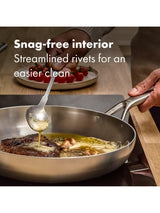OXO Mira Tri-Ply Uncoated Steel Fry Pan Set - 20cm & 26cm - Stainless Steel