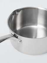 John Lewis 'The Pan' Stainless Steel Uncoated Saucepan & Lid Set 3 Piece