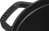 STAUB Cocotte Round Cast Iron Casserole 26cm 5.2L Oven Safe - Black - Kazoop 