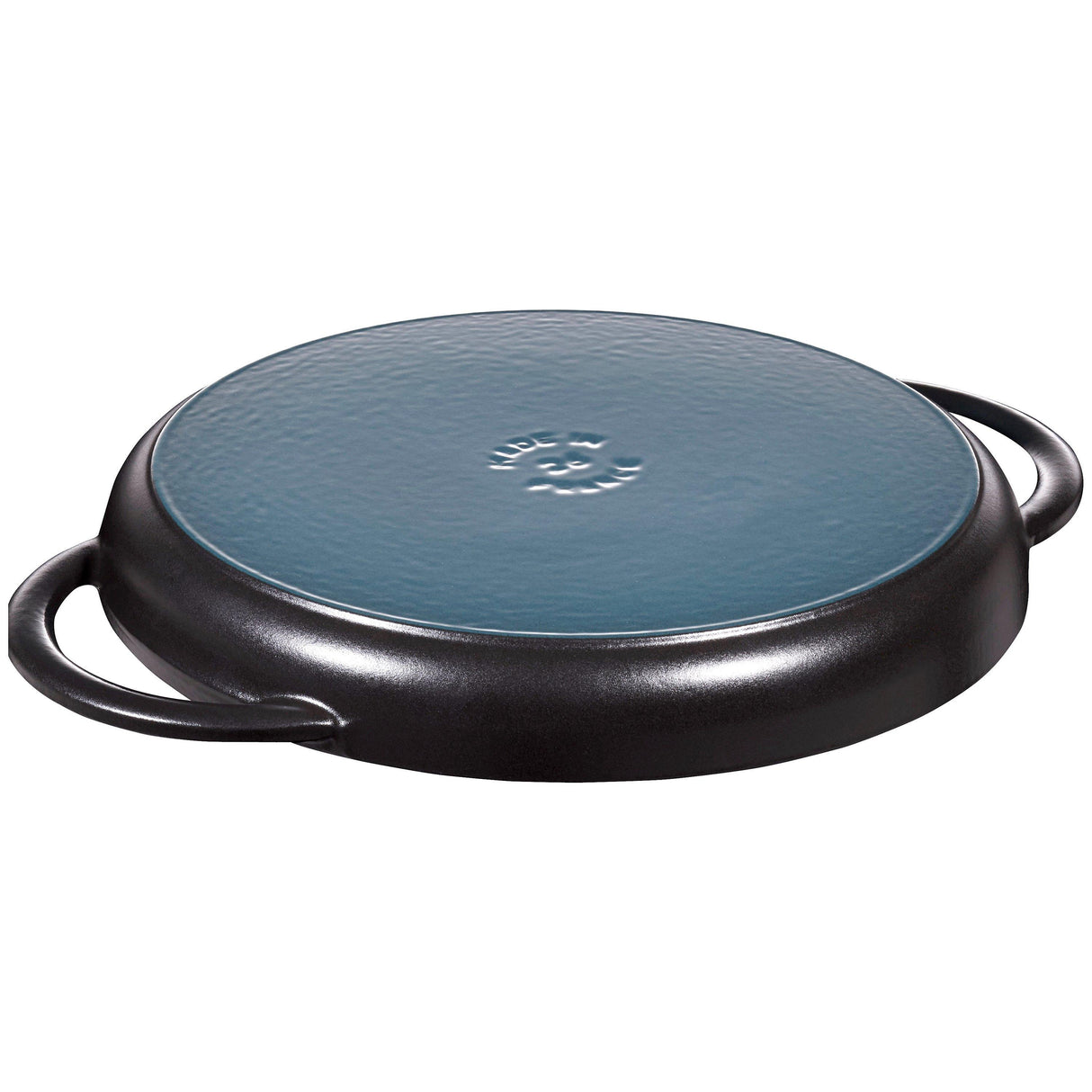STAUB Cast Iron Barbecue-Style Round Pure Oven Grill Pan - Black Size 26 cm