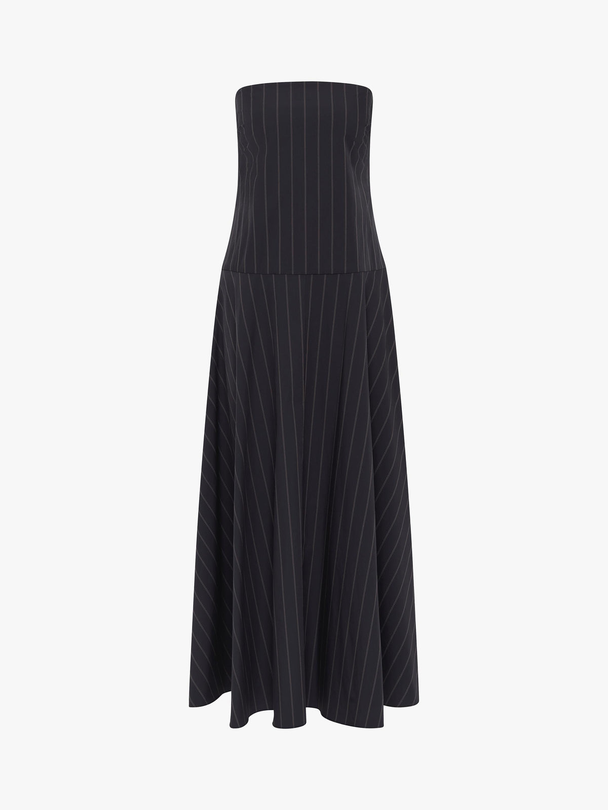 St Agni Strapless Rouleau Unlined Women's Maxi Dress - Size Medium - Navy