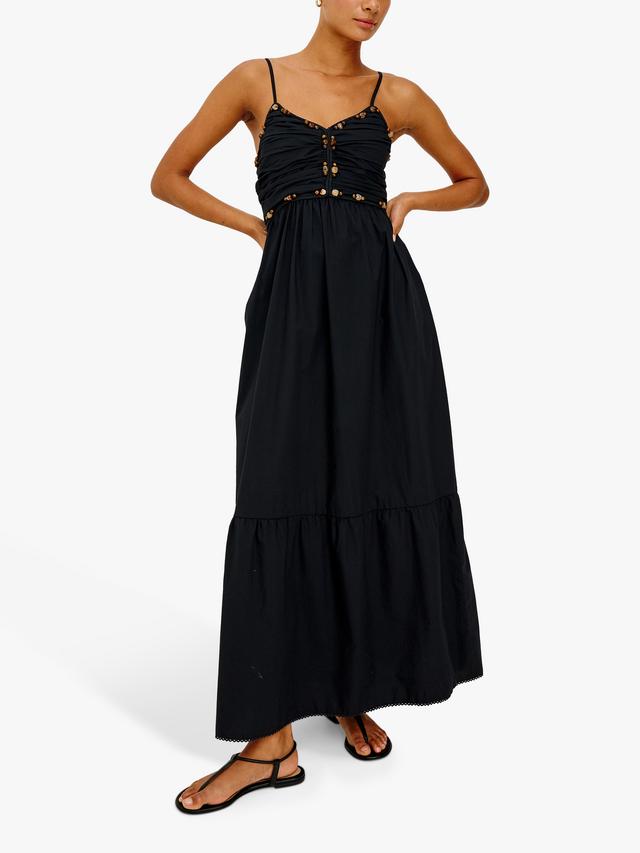 Rails Ivana Women's Sleeveless Cotton Poplin Maxi Dress - Medium - Black