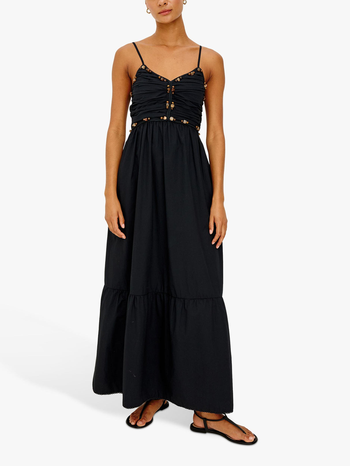 Rails Ivana Women's Sleeveless Cotton Poplin Maxi Dress - Medium - Black
