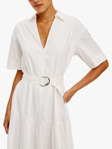 Rails Richmond Cotton Blend Short Sleeve Shirt Midi Dress Size XS - White