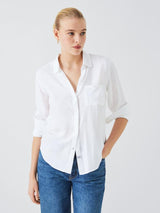 Rails Hunter Women's Long Sleeve Plain Casual Collared Shirt - Ivory - Large