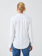 Rails Hunter Women's Long Sleeve Plain Casual Collared Shirt - Ivory - Large