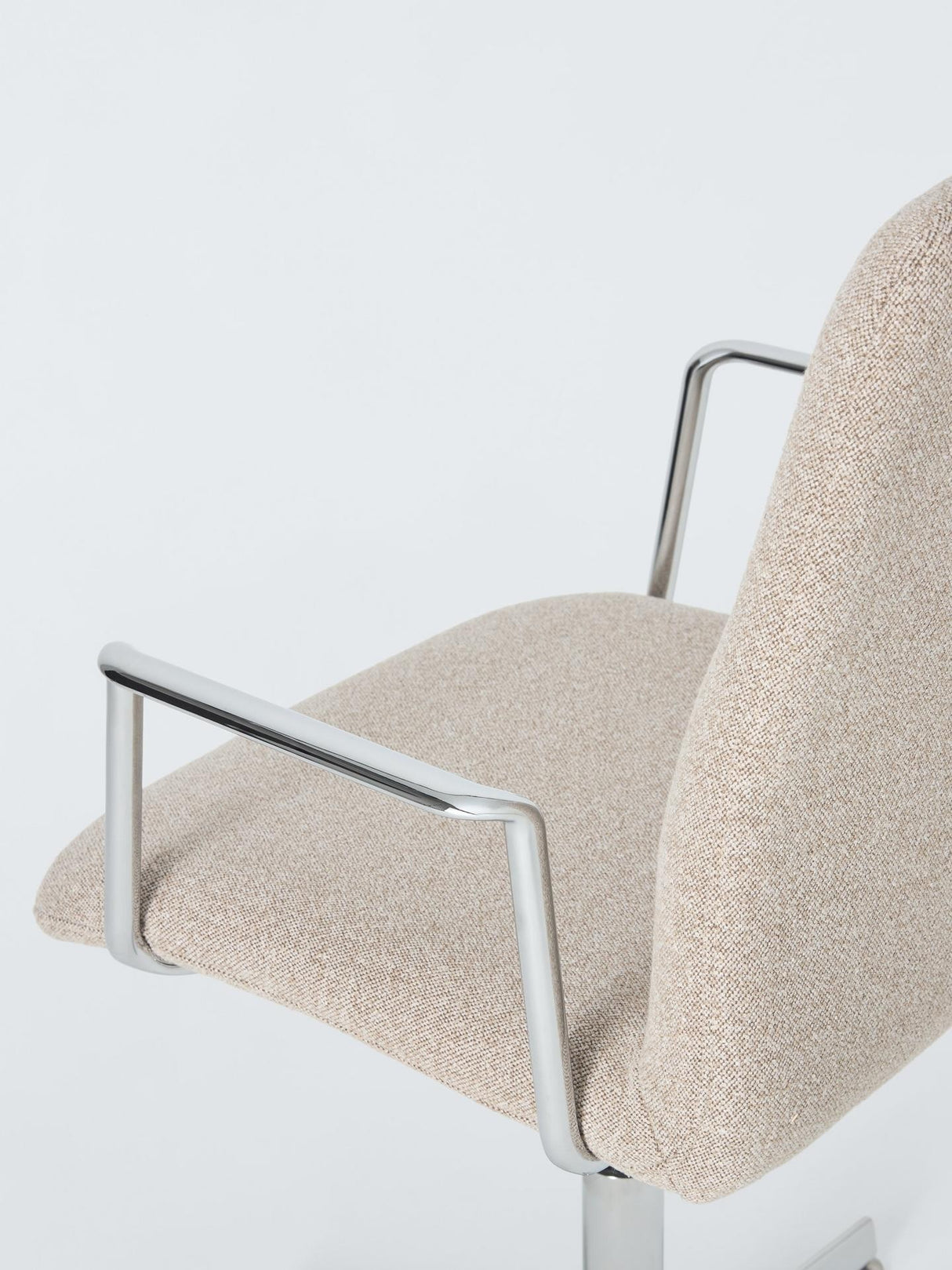 John Lewis Auden Modern Workspace Office Computer Chair - Natural/Silver