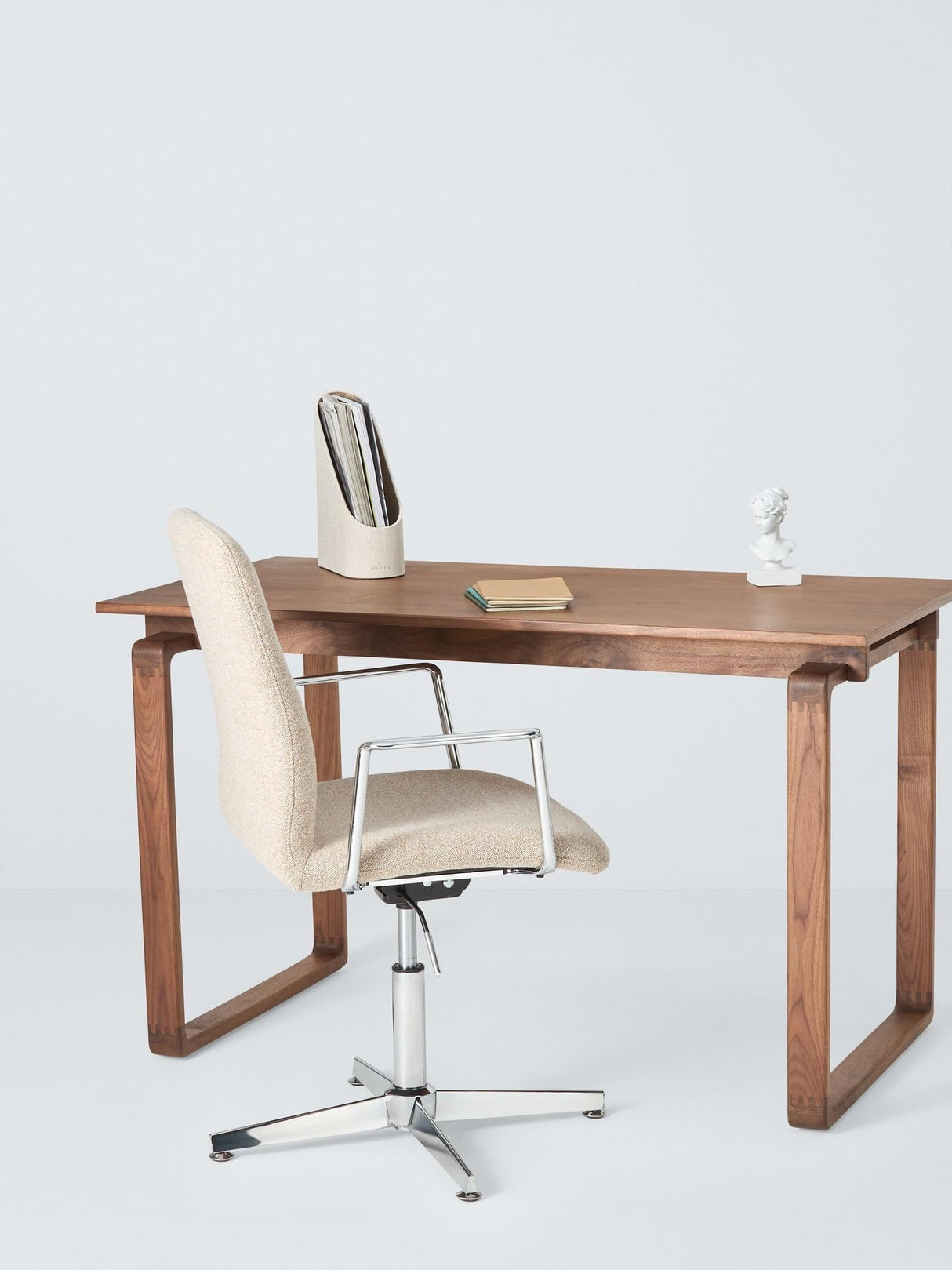 John Lewis Auden Modern Workspace Office Computer Chair - Natural/Silver