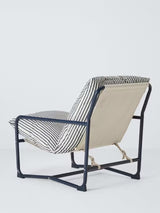 John Lewis Marcy Sling Shower-Resistant Cushion Single Garden Chair - Navy