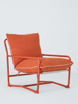 John Lewis Marcy Sling Modern Cushioned Outdoor Garden Chair - Burnt Orange