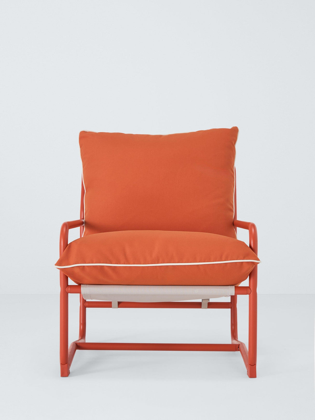 John Lewis Marcy Sling Modern Cushioned Outdoor Garden Chair - Burnt Orange