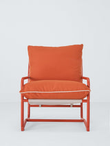 John Lewis Marcy Sling Modern Cushioned Outdoor Garden Chair - Burnt Orange