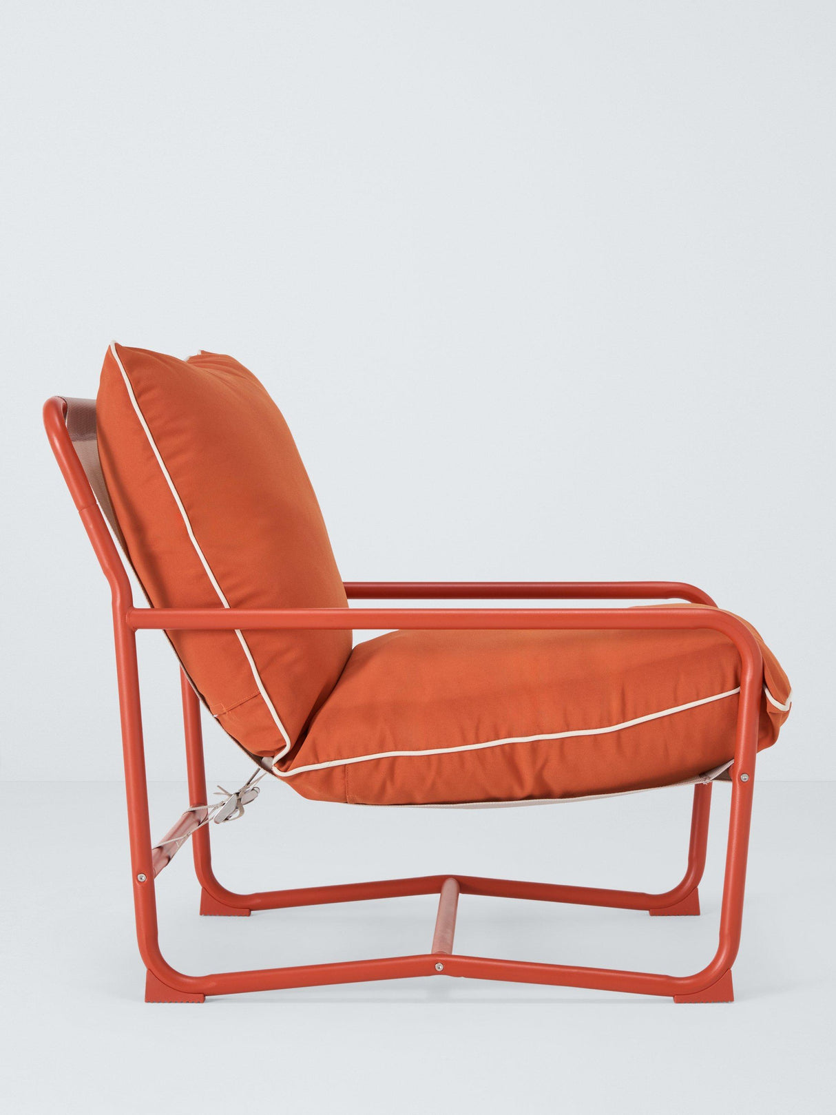 John Lewis Marcy Sling Modern Cushioned Outdoor Garden Chair - Burnt Orange