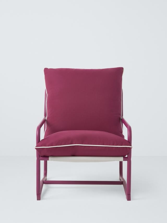 John Lewis Marcy Sling Shower-Resistant Patio Outdoor Garden Chair - Fuchsia