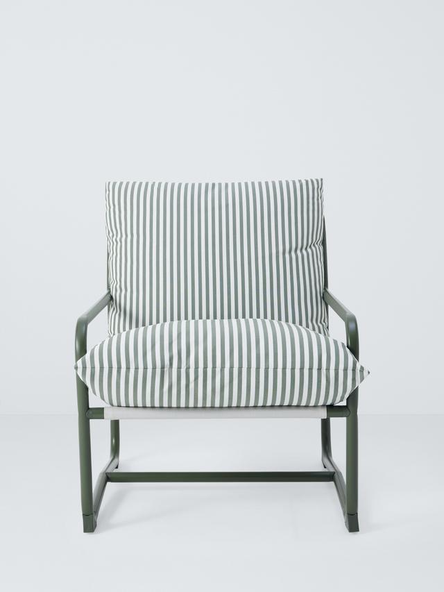 John Lewis Marcy Sling Rust-Free Steel Frame Single Garden Chair - Green