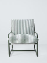 John Lewis Marcy Sling Rust-Free Steel Frame Single Garden Chair - Green