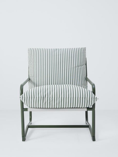John Lewis Marcy Sling Rust-Free Steel Frame Single Garden Chair - Green