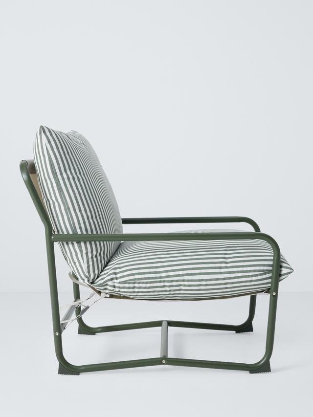 John Lewis Marcy Sling Rust-Free Steel Frame Single Garden Chair - Green