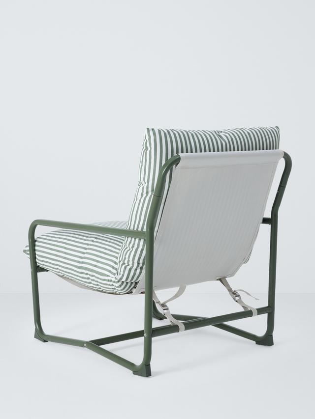 John Lewis Marcy Sling Rust-Free Steel Frame Single Garden Chair - Green