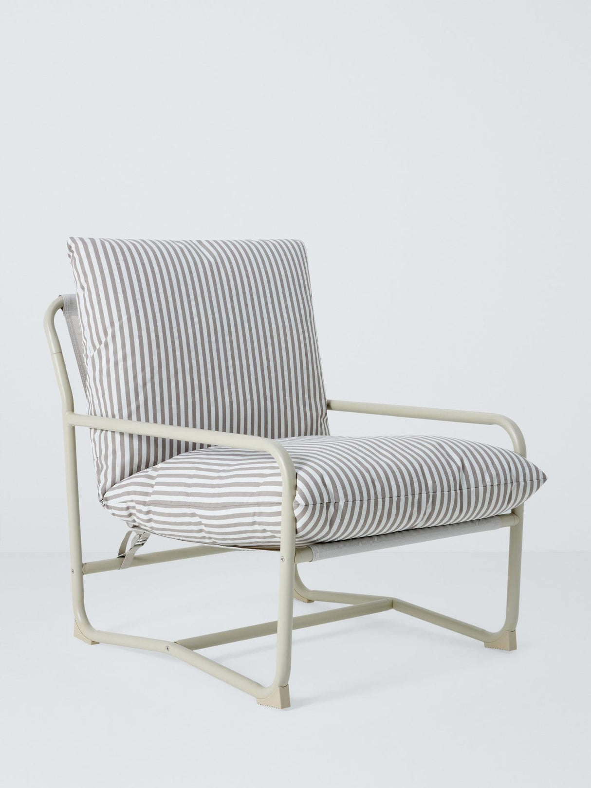 John Lewis Marcy Sling Reclining Outdoor Garden Chair - Greige 84x65x94cm
