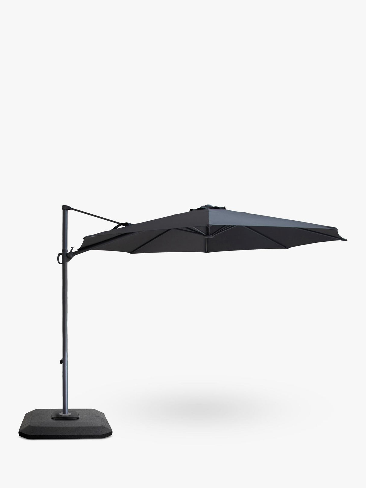 John Lewis Freestanding 3m Garden Patio Adjustable Parasol & Base - Grey