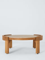John Lewis Terra Oiled Teak Wood Round Garden Coffee Table - Dia. 90cm