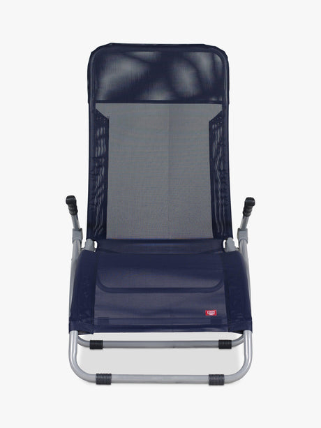 Fiam Samba Fully Assembled Folding Adjustable Garden Sun Lounger Chair Navy