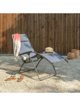 Lafuma R Clip Zero Gravity Reclining Garden Chair Sun Lounger - Ocean Blue
