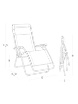 Lafuma R Clip Fully Assembled Sun Lounger Seigle - H114 x W68 x D87cm Grey