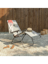 Lafuma R Clip Fully Assembled Sun Lounger Seigle - H114 x W68 x D87cm Grey