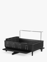 Simplehuman Steel Frame Kitchen Anti-Residue Dish Rack - Matte Black Steel