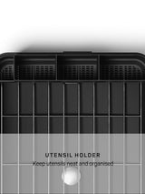 Simplehuman Steel Frame Kitchen Anti-Residue Dish Rack - Matte Black Steel