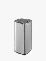 Brabantia Bo Touch Bin 30L Matt Steel Fingerprint Proof Waste Bin - Silver