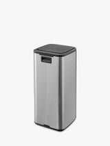 Brabantia Bo Touch Bin 30L Matt Steel Fingerprint Proof Waste Bin - Silver
