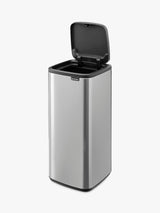 Brabantia Bo Touch Bin 30L Matt Steel Fingerprint Proof Waste Bin - Silver