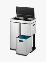 EKO Mirage Plus 55L Sensor Waste Separation 3-Chamber Bin - Stainless Steel