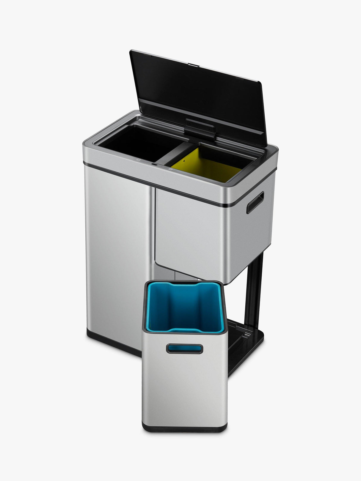 EKO Mirage Plus 55L Sensor Waste Separation 3-Chamber Bin - Stainless Steel