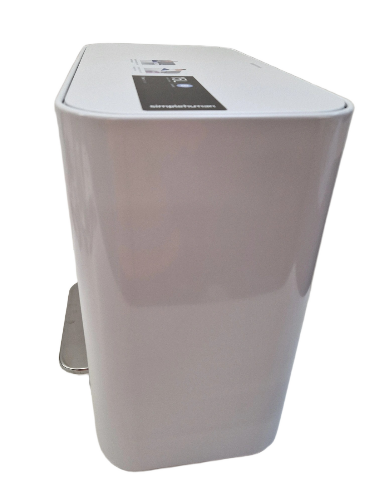 Simplehuman Mini Recycler Modern Kitchen Steel Dual Pedal Bin 15L - White