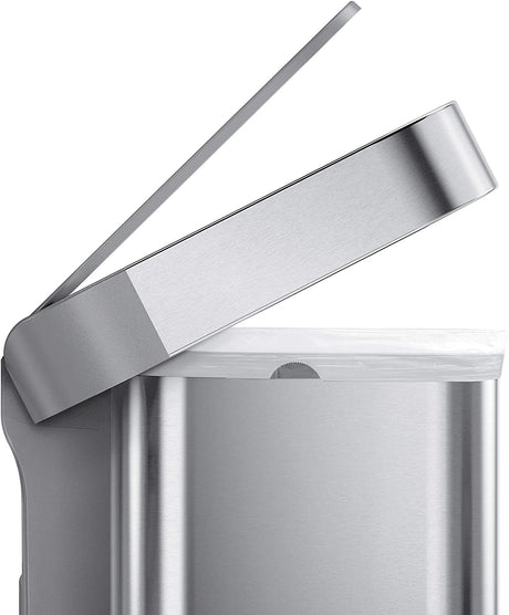 Simplehuman CW2080 Rectangular Pocket Liner Pedal Bin 45L - Stainless Steel