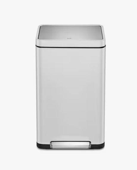 EKO X Cube 40L Dual Soft Close Kitchen Recycling Pedal Bin - Stainless Steel