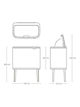 Brabantia Bo Touch Dual Recycling Bin With Inner Buckets - 11L + 23L - Black
