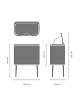 Brabantia Bo Touch Dual Recycling Bin With Inner Buckets - 11L + 23L - Black