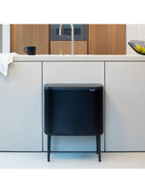 Brabantia Bo Touch Dual Recycling Bin With Inner Buckets - 11L + 23L - Black