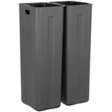 John Lewis 2 Section Recycling Bin 80L - Silver