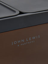 John Lewis 60L 2 Section Recycling Pedal Bin with Handles - Brushed Bronze