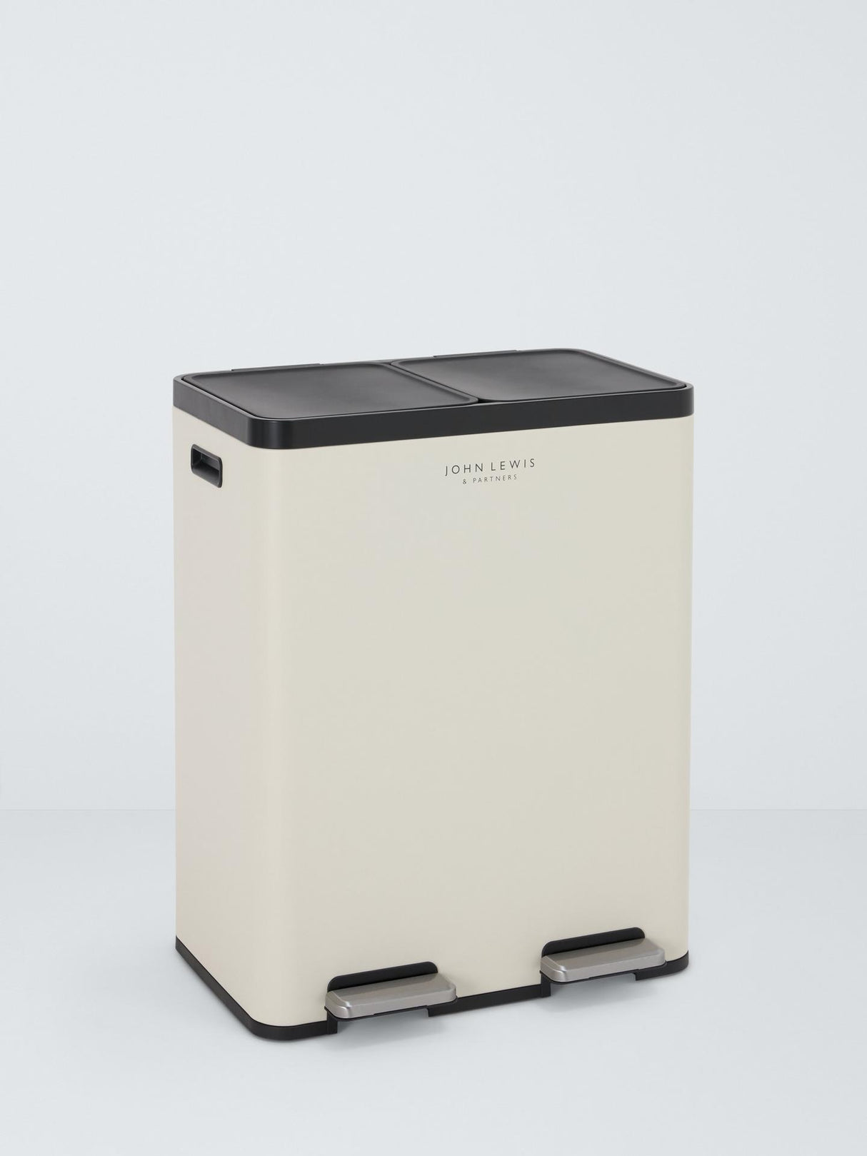 John Lewis & Partners 2 Section 60L Kitchen Recycling Pedal Bin - Stone